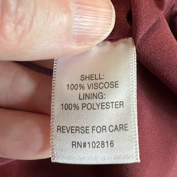 Garnet Hill, wine paisley dress, pockets - Picture 9 of 10